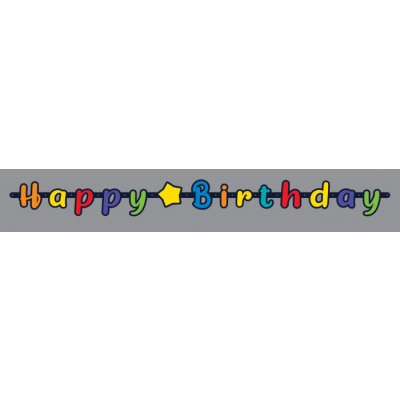Girlanda Happy Birthday 1,5m – Zboží Dáma