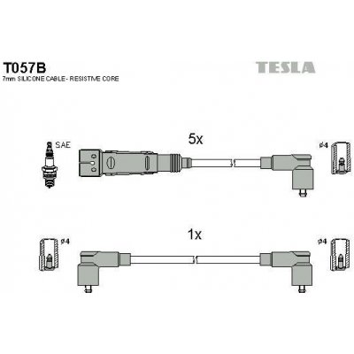 TESLA Zapalovací kabely alternative TE T057B – Hledejceny.cz