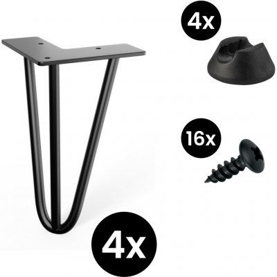 Walteco Hairpin 50536BP1 černá 4 ks – Zboží Dáma