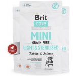 Brit Care Mini Grain-free Light & Sterilised Rabbit & Salmon 2 kg – Zboží Dáma