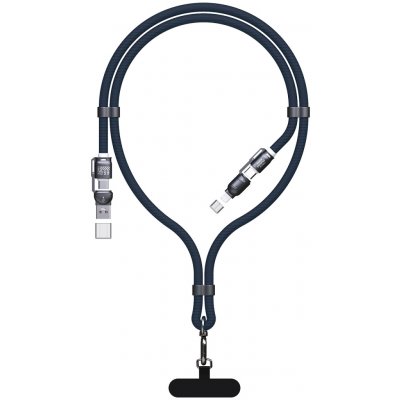 Dudao L20Max 65 W 4v1 s poutkem USB-C na USB-C s adaptéry Lightning a USB-A – modrý – Hledejceny.cz