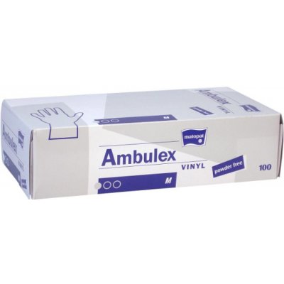 Ambulex Vinyl Rukavice vinylové nepudrované nesterilní 100 ks – Zboží Mobilmania