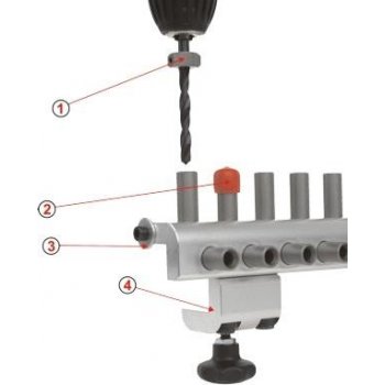 U-m vrtací šablona Power drill do hrany 132-6 pd132