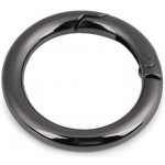Pro Háčkování Karabina kroužek černý nikl Ø 25 mm – Zboží Mobilmania