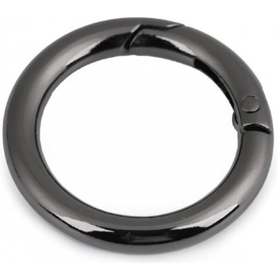 Pro Háčkování Karabina kroužek černý nikl Ø 25 mm – Zboží Mobilmania