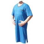 noční košile krátký rukáv s rozparkem modrá – Zboží Dáma