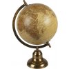 Mapa a průvodce Žluto-hnědý dekorativní glóbus na kovovém podstavci Globe – 22x22x33 cm - 2 ks