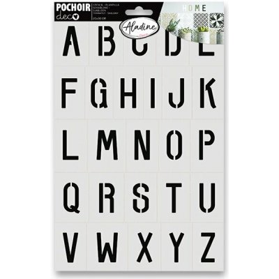 AladinE Plastová šablona Abeceda 20 x 30 cm – Zboží Dáma