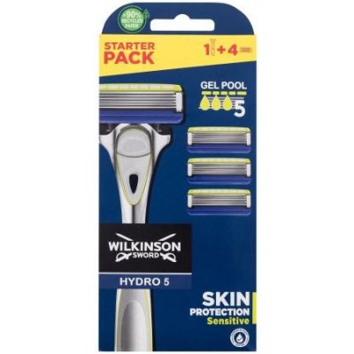 Wilkinson Sword Hydro 5 Skin Protection Sensitive holicí strojek pro muže holicí strojek 1 ks + náhradní hlavice 3 ks