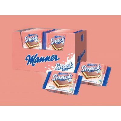 Manner Snack Mini Milch Haselnuss 28 x 25 g – Zboží Dáma