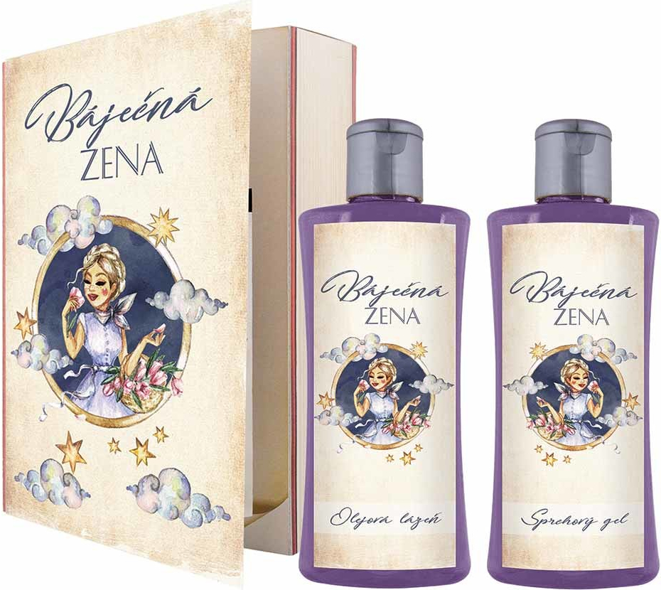 Bohemia Gifts & Cosmetics Báječná žena Levandule sprchový gel 200 ml + olejová lázeň 200 ml dárková sada
