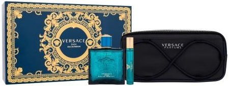 Versace Eros SET2 dárkový set parfémovaná voda 100 ml + parfémovaná voda 10 ml + kosmetická taštička