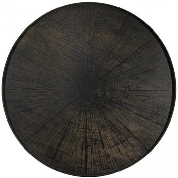 Ethnicraft Kulatý podnos Tray dřevěný Black Slice XL Extra Large 92cm