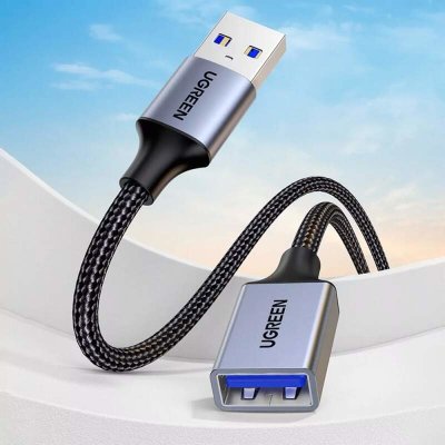 Ugreen US115 USB / prodlužovací - USB 3.0 5Gb/s, 0,5m, šedý – Zboží Mobilmania