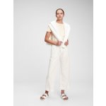 GAP kalhoty high rise wide-leg pants in linen-cotton bílé – Zboží Dáma