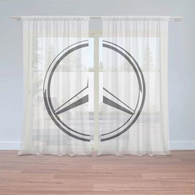Záclony Logo 1 Bílá: 2 ks - 150x250 cm - Sablio – Hledejceny.cz