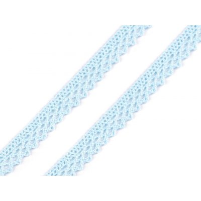 Bavlněná krajka šíře 12 mm paličkovaná - 5m Barva: modrá pomněnková – Zboží Mobilmania
