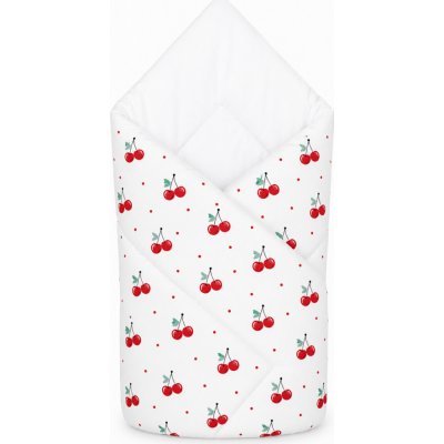 Baby Nellys Kojenecká zavinovačka Klasik Cherries bílá s třešničkami – Hledejceny.cz