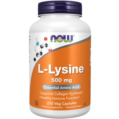 Now Foods L-Lysine 500 mg 250 rostlinných kapslí – Hledejceny.cz