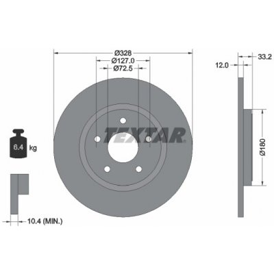 Brzdový kotouč TEXTAR 92286003 | Zboží Auto