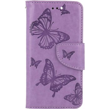 Pouzdro TopQ iPhone SE 2022 knížkové Butterfly fialové