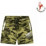 Kugo chlapecké maskáčové kratasy Světlé khaki s oranžovým zipem – Zbozi.Blesk.cz