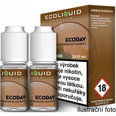 Ecoliquid Premium 2Pack ECODAV 2 x 10 ml 0 mg – Zboží Mobilmania