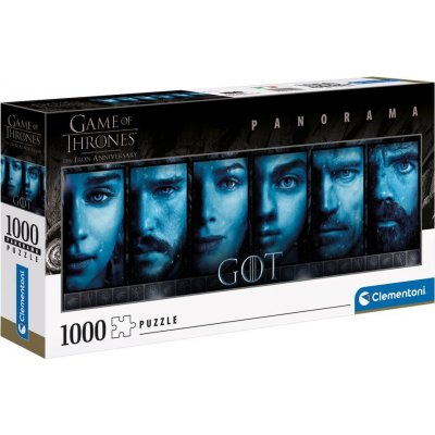 CurePink Game Of Thrones|Hra o trůny: Faces 98 x 30 cm CLMT39589 1000 dílků – Zboží Mobilmania