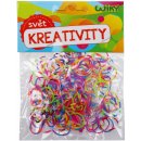 Loom bands Kouzelné zaplétací gumičky dvoubarevné mix barev 300 ks + příslušenství