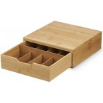 Kinvara Bambusový box na kávové kapsle 8 přihrádek 30 x 30 cm hnědý – Sleviste.cz