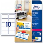 AVERY 85x54 mm, 220g, 10 listů, saténové, jasně bílé C32016-10 – Hledejceny.cz