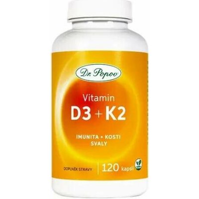 Dr. Popov Vitamin D3 + K2, 120 kapslí – Hledejceny.cz