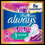 Always Platinum Normal Velikost 1 Hygienické Vložky S Křidélky 96 ks