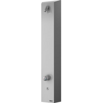 VIVA Sanela SLSN 02PB - Nerezový sprchový panel s integrovaným piezo ovládáním a směšovací baterií pro bateriové napájení, 2 vody SLSN02PB