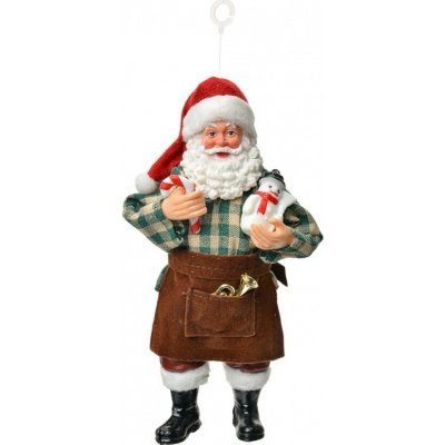 Clayre & Eef Závěsná vánoční dekorace Santa Claus držící sněhuláka - 9*6*17 cm – Hledejceny.cz