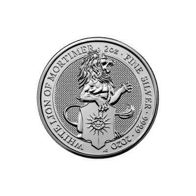 The Royal Mint stříbrná mince Queen's Beasts White Lion of Mortimer 2020 2 Oz – Zbozi.Blesk.cz