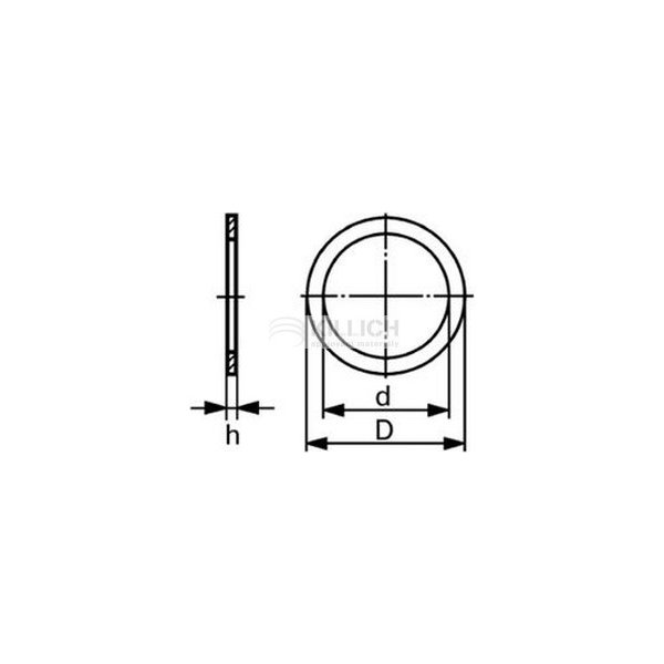 Pojistný kroužek těsnící kroužek 14x18x1.5 Al-hliník DIN 7603