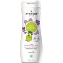 Attitude Dětské tělové mýdlo a šampon 2 v 1 Little leaves s vůní vanilky a hrušky 473 ml