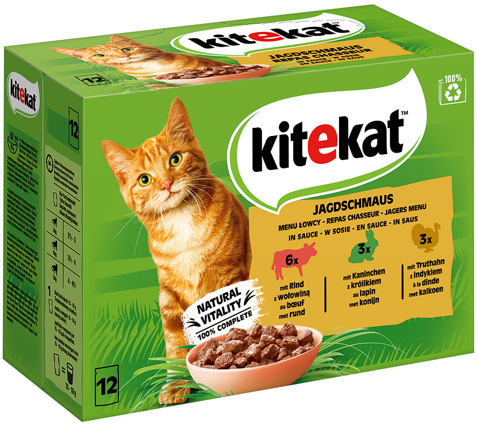 Kitekat Myslivecké menu v omáčce 48 x 85 g