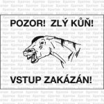 Výstražná cedulka ZLÝ KŮŇ – Hledejceny.cz