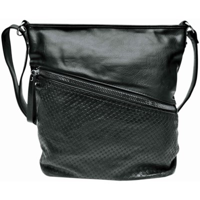 Velká černá crossbody kabelka s kapsou – Zboží Mobilmania