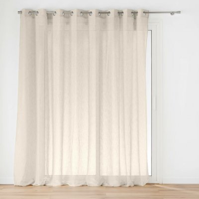 Douceur d'intérieur Široký závěs s kroužky, efekt lnu, CARLIN, 300 x 240 cm béžová – Hledejceny.cz
