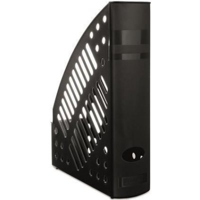 Stojan na časopisy, černý, plastový, 70 mm, DONAU – Sleviste.cz