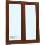 Kömmerling balkonové dveře 70 AD O+OS klapačka pravé ořech/bílá 150 x 200 cm jednostranná klika + madýlko + PVC rám – Sleviste.cz