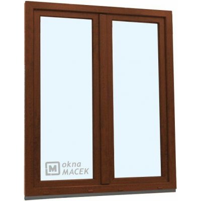 Kömmerling balkonové dveře 70 AD O+OS klapačka pravé ořech/bílá 150 x 200 cm jednostranná klika + madýlko + PVC rám – Sleviste.cz