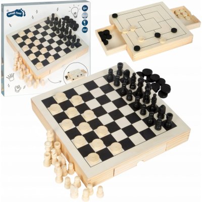 Small Foot kompaktní šachy 3v1 – Zboží Dáma