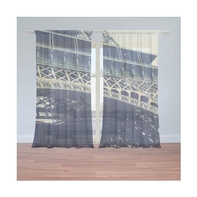 Sablio Záclony Eiffel Tower: 2ks 150x250cm – Hledejceny.cz