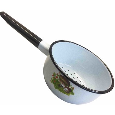 Smaltovaný cedník modrý 1,5L Houby – Zbozi.Blesk.cz