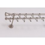 GAROL Kovová garnýž dvojitá satyna exclusive komplet Monako 360 cm – Zboží Mobilmania