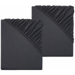 Livarno home žerzej prostěradlo prostěradel 2ks tmavě šedé 90-100x200 – Zboží Dáma